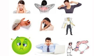 Servikal osteokondrozun belirtileri ve semptomları